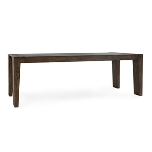 Classic Home Troy 89&quot Reclaimed Oak Wood Transitional Dining Table in Brown