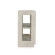 Classic Home Larson 2-Door Glass Reclaimed Pine Wood Cabinet in White