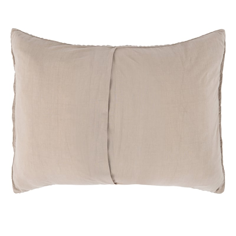 Villa by Classic Home Camille Natural Cotton Linen Standard Sham