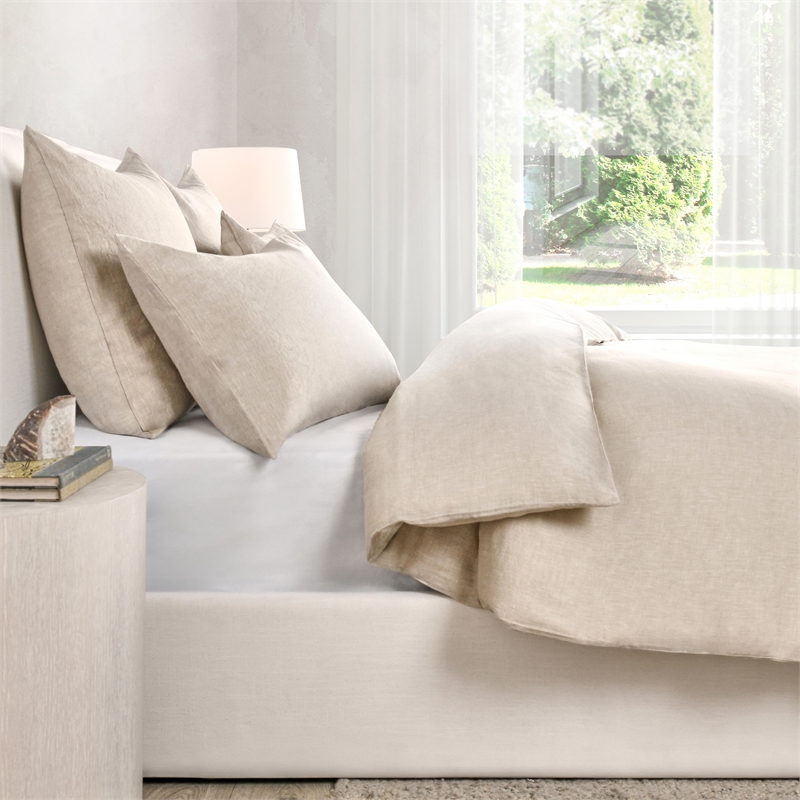 Villa by Classic Home Jayson Linen Cashmere Fabric King Beige Duvet