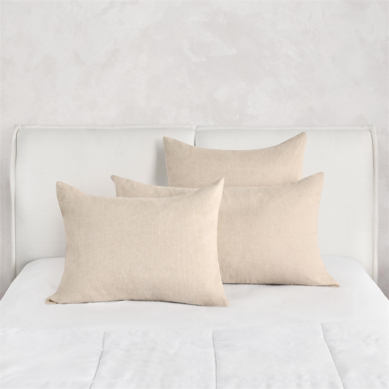 Villa by Classic Home Jayson Fabric Linen Cashmere King Beige Sham