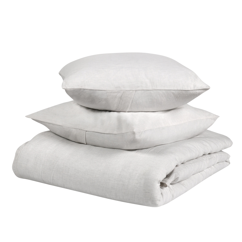 Villa by Classic Home Jayson Linen Cashmere Fabric Queen White Duvet