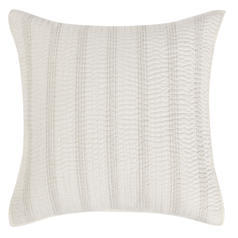 Villa by Classic Home Abraham Cotton Linen Eggshell Beige Euro Sham