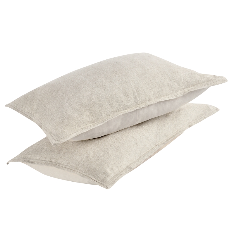 Villa by Classic Home Talia Cotton Linen Blend Natural Standard Sham