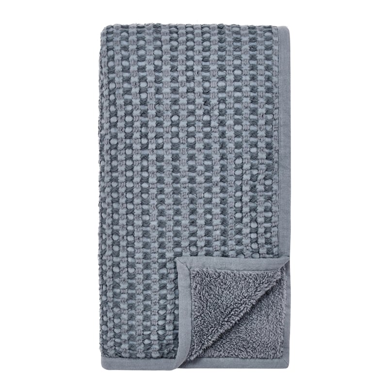 Villa by Classic Home Colorman Cotton Linen Blend Marina Blue Throw Blanket