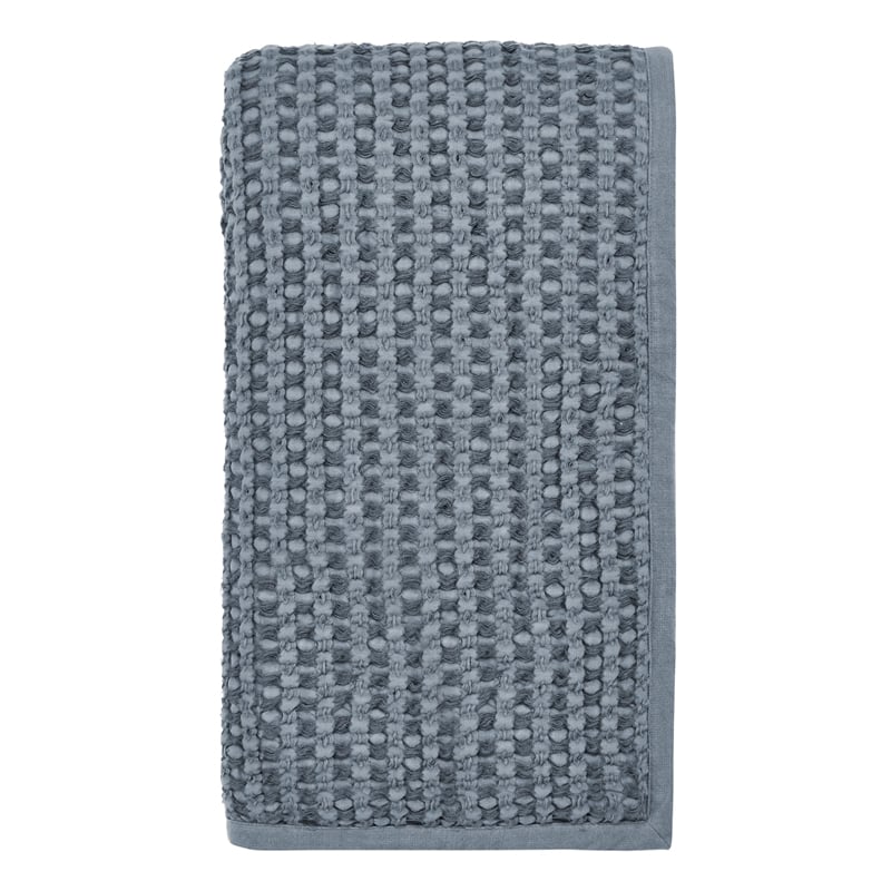Villa by Classic Home Colorman Cotton Linen Blend Marina Blue Throw Blanket