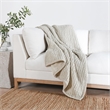 Villa by Classic Home Colorman Cotton Linen Blend Beige Throw Blanket