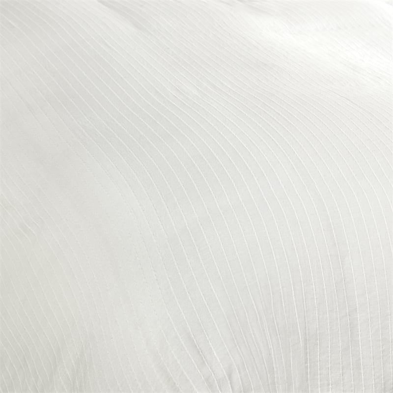 Villa by Classic Home Karina Woven Stitch Design Cotton White Queen Duvet