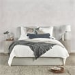 Villa by Classic Home Karina Woven Stitch Design Cotton White Queen Duvet