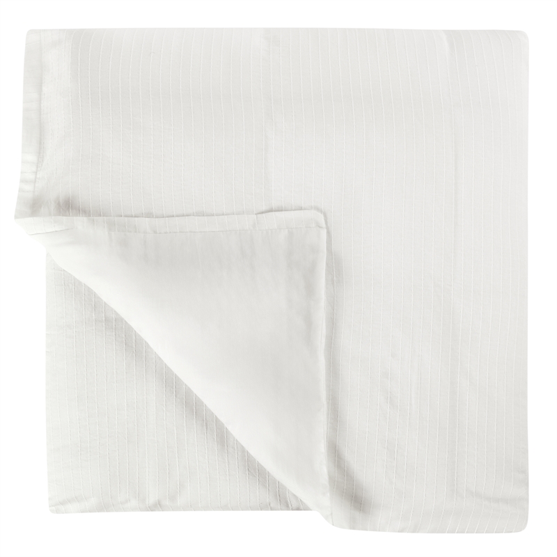 Villa by Classic Home Karina Woven Stitch Design Cotton White Queen Duvet