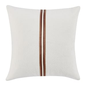 Villa by Classic Home Ralph 22&quot Cotton Linen Throw Pillow Ivory Sangria