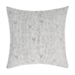 Villa by Classic Home Lana  Cotton Gray Herringbone Embroidered Euro Sham