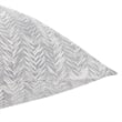 Villa by Classic Home Lana  Cotton Gray Herringbone Embroidered Euro Sham