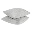 Villa by Classic Home Lana  Cotton Gray Herringbone Embroidered Euro Sham