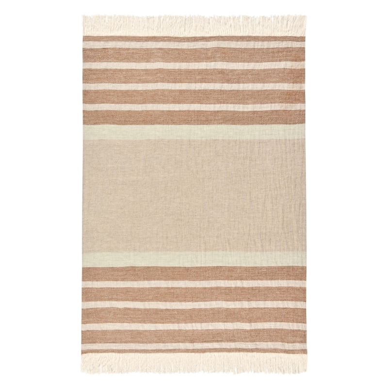 Villa by Classic Home Sherry Linen Fabric Brown Multicolor 50