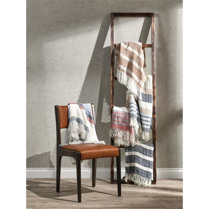 Villa by Classic Home Sherry Linen Fabric Blue Multicolor 50