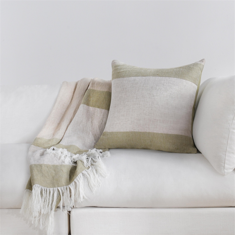 Villa by Classic Home Talara Linen Fabric Green Multicolor 50