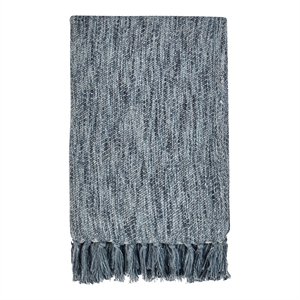 villa by classic home tc sharma  cotton linen denim blue throw blanket 50