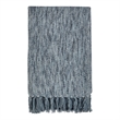 Villa by Classic Home TC Sharma  Cotton Linen Denim Blue Throw Blanket 50