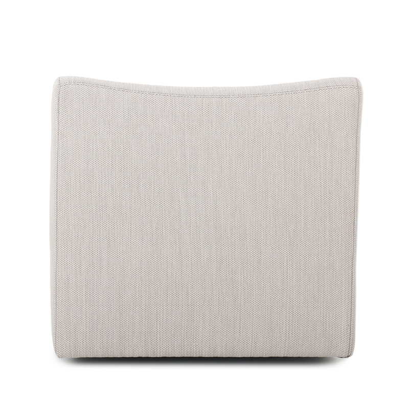 Classic Home Atlas Outdoor Light Gray Fabric Swivel Accent Chair