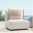 Classic Home Atlas Outdoor Light Gray Fabric Swivel Accent Chair