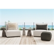 Classic Home Atlas Outdoor Light Gray Fabric Swivel Accent Chair