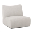 Classic Home Atlas Outdoor Light Gray Fabric Swivel Accent Chair