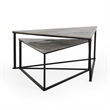 Classic Home Burton Industrial Metal Nesting Coffee Table in Black
