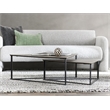 Classic Home Burton Industrial Metal Nesting Coffee Table in Black
