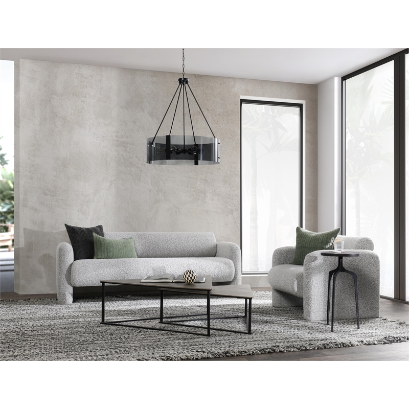 Classic Home Burton Industrial Metal Nesting Coffee Table in Black