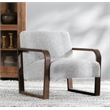 Classic Home Lexington Boucle Fabric Accent Arm Chair in Gray