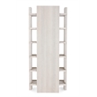 Classic Home Doku 6 Shelf Oak Wood Veneer White Wash Bookshelf