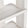 Classic Home Doku 6 Shelf Oak Wood Veneer White Wash Bookshelf