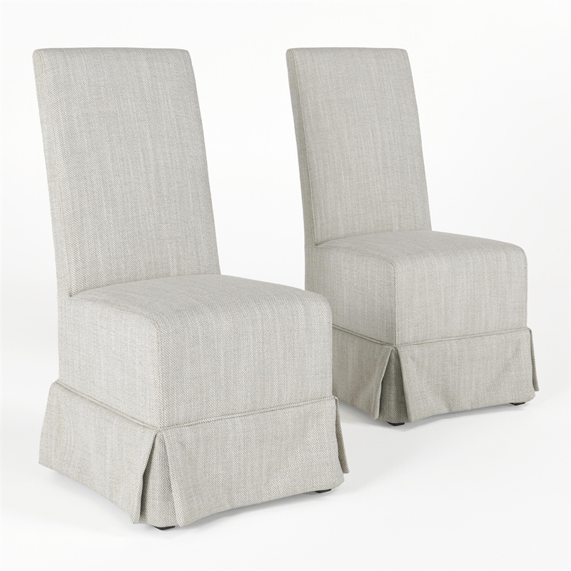 Classic Home Melrose Set of Two Fabric Dining Chairs in Natural