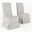 Classic Home Melrose Set of Two Fabric Dining Chairs in Natural