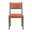 Classic Home Wayne Top Grain Leather Autumn Brown Wood Dining Chair