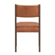 Classic Home Wayne Top Grain Leather Autumn Brown Wood Dining Chair