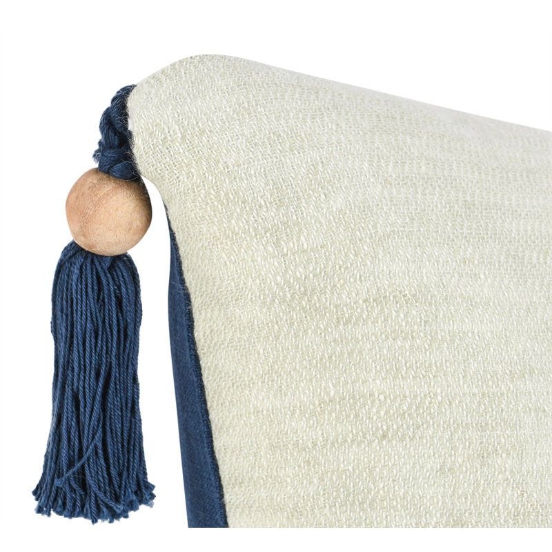 Villa by Classic Home Cherry 16x36 Linen Fabric Blend Sage Green Throw Pillow