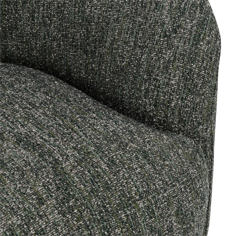 Classic Home Beverly  Green Boucle Fabric Upholstered Swivel Accent Chair