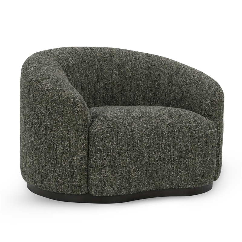 Classic Home Beverly  Green Boucle Fabric Upholstered Swivel Accent Chair