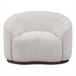 Classic Home Beverly  Ivory Boucle Fabric Upholstered Swivel Accent Chair