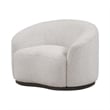 Classic Home Beverly  Ivory Boucle Fabric Upholstered Swivel Accent Chair