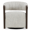 Classic Home James  Light Gray Boucle Fabric Upholstered Swivel Accent Chair