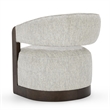 Classic Home James  Light Gray Boucle Fabric Upholstered Swivel Accent Chair