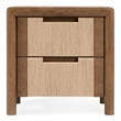 Classic Home Corda Oak Wood Nightstand in Two-Tone Brown