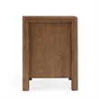 Classic Home Corda Oak Wood Nightstand in Two-Tone Brown