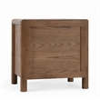 Classic Home Corda Oak Wood Nightstand in Two-Tone Brown