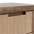 Classic Home Corda Oak Wood Nightstand in Two-Tone Brown