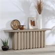 Classic Home Tiber Oak Solid Wood Console Table in White Washed