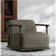 Classic Home Lucia Green Boucle Fabric Upholstered Swivel Accent Chair